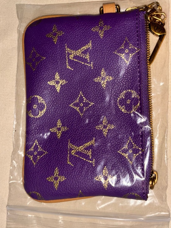 Handbags - 💜Purple and 💛 Gold Leather Mini Bag - Coin purse ~ NWT